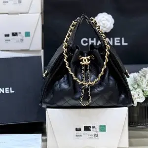 CHANEL 25 SMALL BLACK CAVIAR GOLD HARDWARE