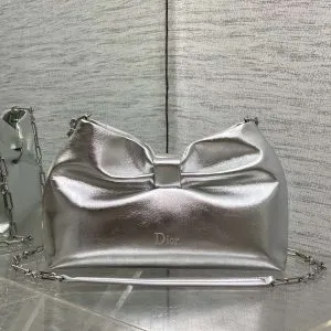 Dior Bow Bag in Sliver