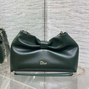 Dior Bow Bag Small Dark Green