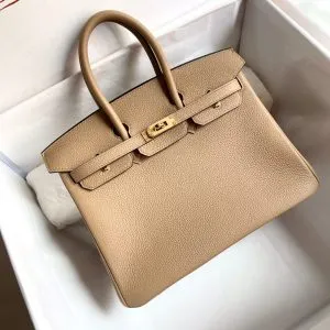 HN 25CM BEIGE TOGO LEATHER GOLD HARDWARE