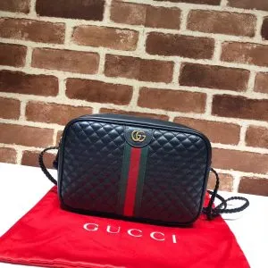 Gucci Black Mini Trapuntata Crossbody Bag Leather
