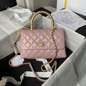 Chanel 22B Small Flap Bag Gem Chain Dust Pink