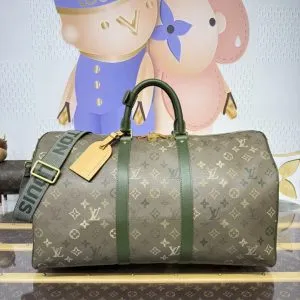 Louis Vuitton Keepall Bandoulière Khaki Green Monogram