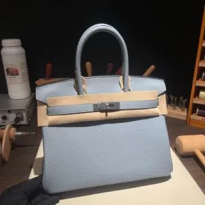 HN 25 CLOUD BLUE* TOGO LEATHER *SILVER* HARDWARE