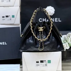 CHANEL 25 SMALL BLACK CAVIAR GOLD HARDWARE