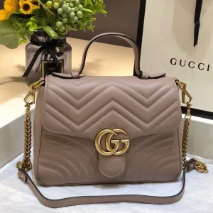 Gucci Marmont Top Handle Like Auth Women’s Handbag with Gold Buckle 27cm