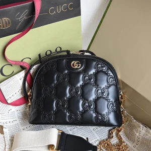 Gucci Matelasse Like Auth Bag with Embossed GC Pattern 21cm