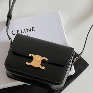Celine Mini Bag Black Handbag Smooth Leather 19cm