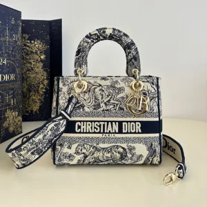 CHRISTIAN DIOR BAG Lady D-lite Bag Blue