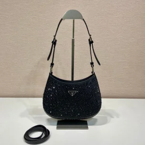 Prada Cleo crystal-embellished Shoulder Bag