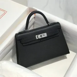 HN MINI 20 BLACK EPSOM SILVER HARDWARE
