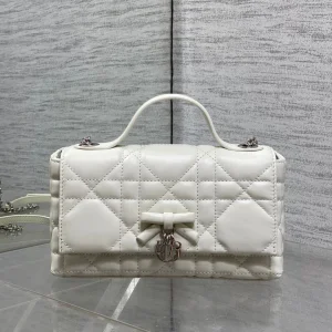 Dior My Dior Mini Bag in White Lambskin