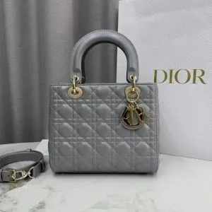 Dior Medium Lady Dior My Abcdior bag in grey lambskin
