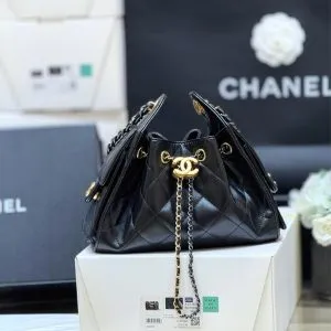 Chanel 25 mini Gold Sliver Chain Black