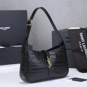 YSL Black Crocodile shoulder bag