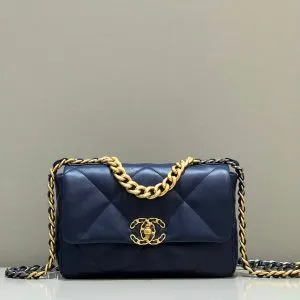 CHANEL 19 Bag Small Navy Blue