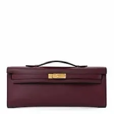 Hermes Kelly Clutch Burgundy