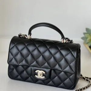 Chanel Mini Rectangular Top Handle Black