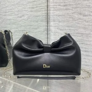 Dior Bow Bag in black lambskin