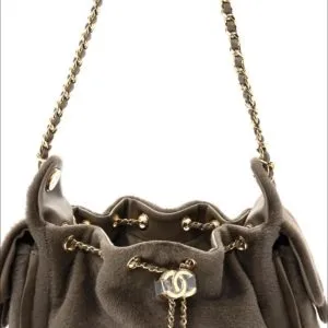 Chanel Pony Hair Khaki Colour Gold Hardware