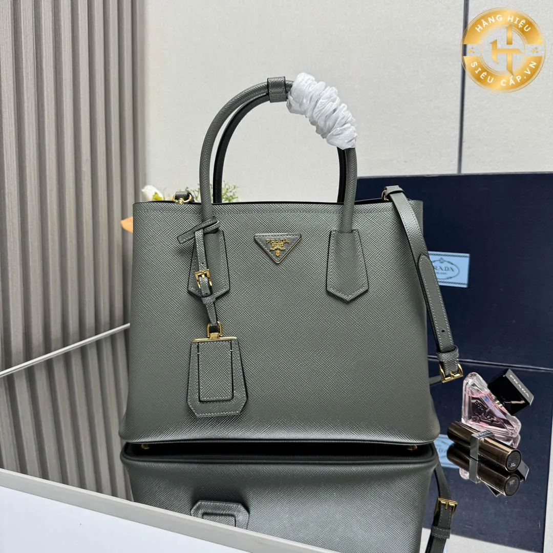 Prada blue office handbag with strap VV556